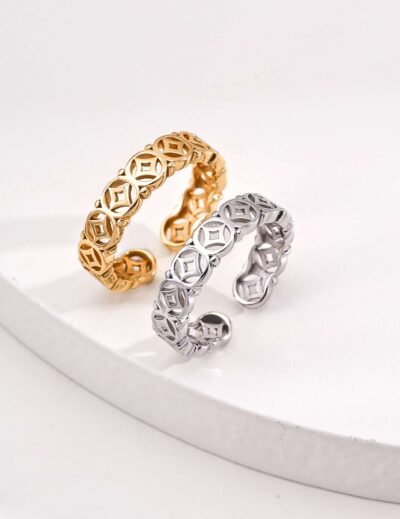 Fortune Path Thin Golden Ring – Prosperity Charm