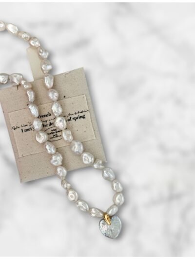 Timeless Elegance - Baroque Heart Pearl Necklace