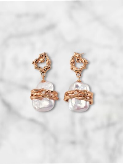 Ethereal Bloom Collection - Pearl Earrings