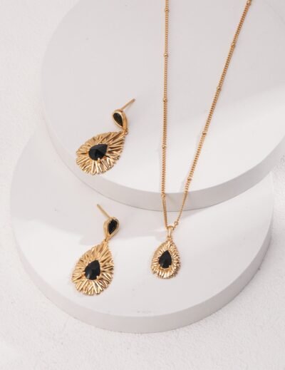 Celestial Noir Collection - Jewelry Set (Necklace + Earrings)