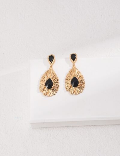 Celestial Noir - Black Zircon Earrings