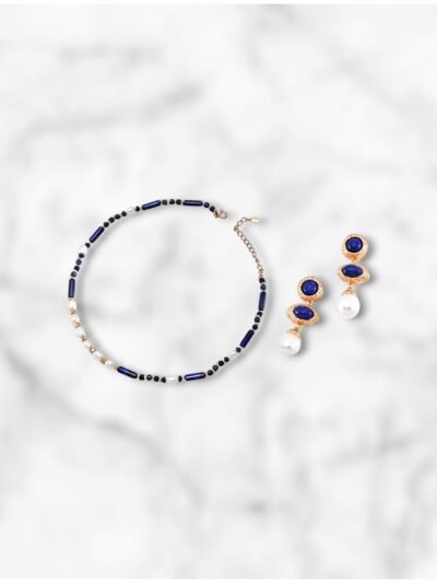 Celestial Lapis Jewelry Set – Necklace and Earrings