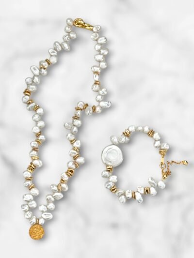 Golden Crest Keshi Baroque Pearl Set