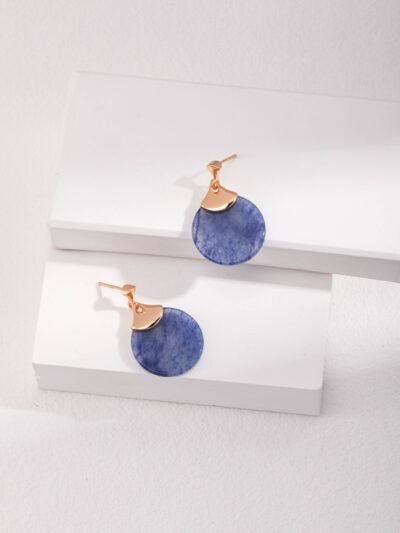 Azure Whispers — The Sterling Silver & Blue Aventurine Earrings