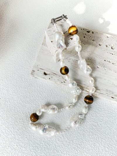 Amber Majesty – Amber Baroque Pearl Necklace