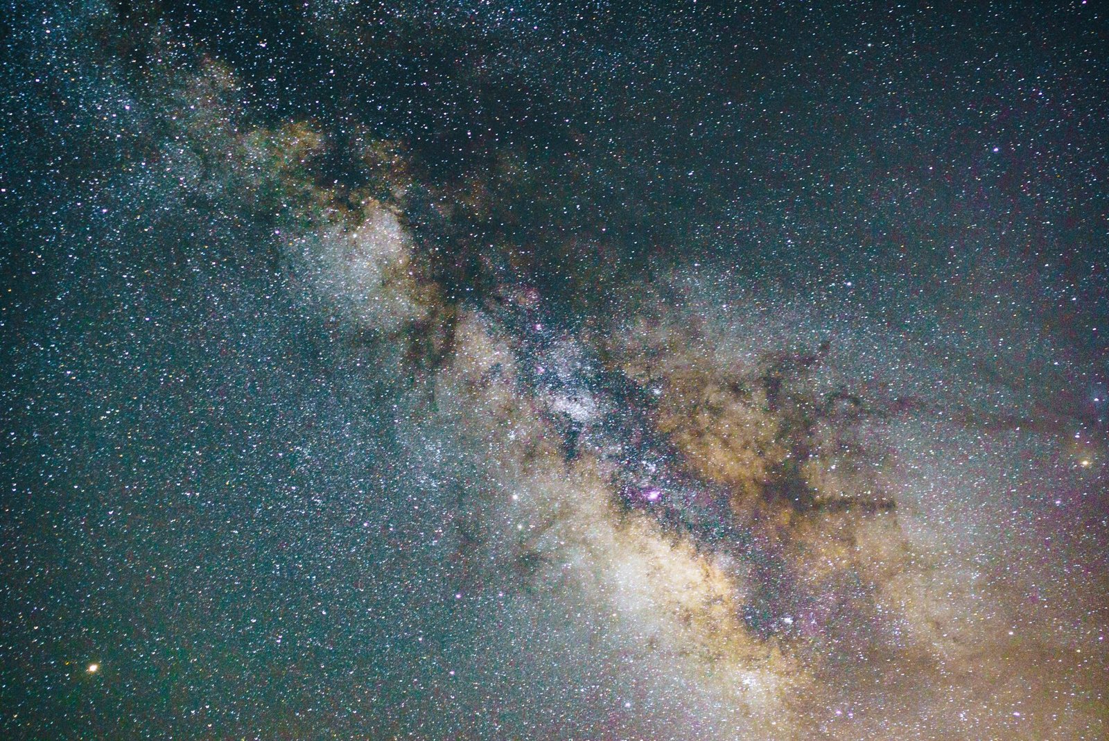 Breathtaking view of the Milky Way galaxy filled with countless stars in the night sky above Garland, Texas.